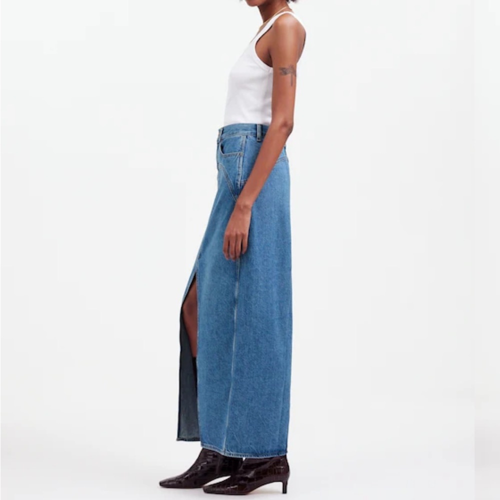 NWT Denim Western Maxi Skirt in Emario Wash by Madewell - Picture 3 of 8